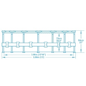 čelični okvir bazena Bestway Steel Pro 396x84cm