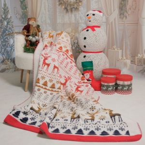 Ćebe Acrylic Plus Christmas 150x200 crveno-žuti božićni 025382