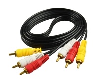 Činč-činč kabl 3xRCA - 3xRCA 1.5m crni