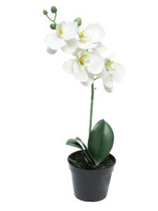 Cvet u saksiji Orhideja 35cm bela 040065