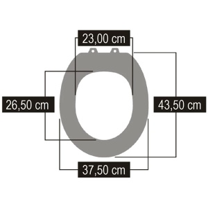 Daska za WC šolju lakirani medijapan crna orchid DKSH50 - Img 2