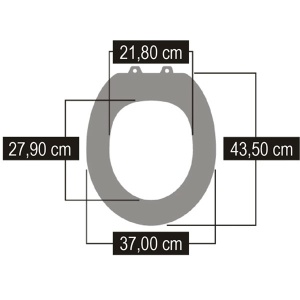 Daska za WC šolju medijapan plava p2 DKS33 - Img 2