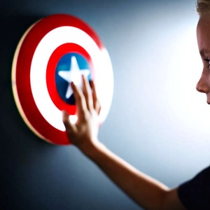 Dečija zidna lampa 3D Marvel Captain America 71940/32/P0 - Img 4