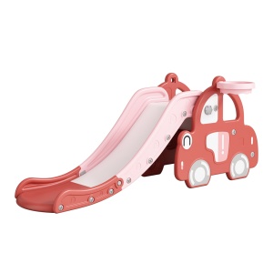 Dečiji tobogan Autić sa košem roze