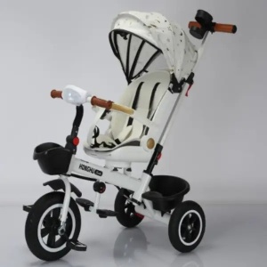 Dečiji tricikl sa tendom i pedalama beli BCK0312 - Img 2