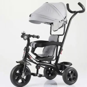 Dečiji tricikl sa tendom i pedalama sivi BCK0326