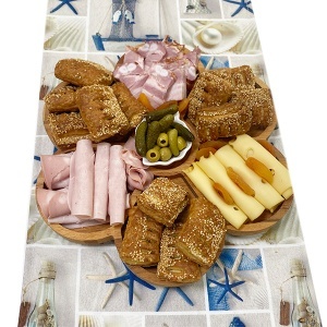 Drvena daska cvet veći 35x35cm - Img 2