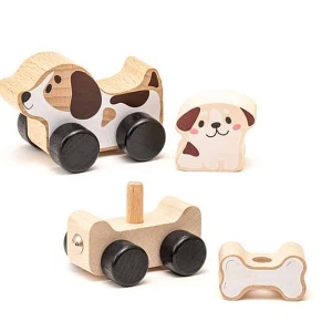 Drvena igračka kuce 4 elementa sa magnetom Cubika CU15443 - Img 2