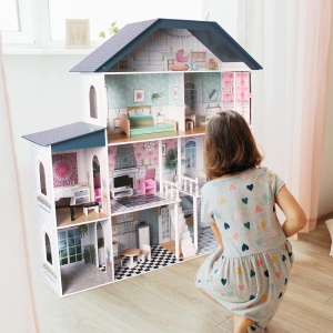Drvena kućica za Barbi lutke Premium 130,3x36x134,5cm Barbie 330162 - Img 2
