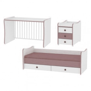 Drveni krevetac Maxi Plus 70/160 White Oak Lorelli 10150300029 - Img 2