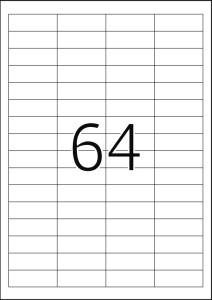 Etikete 48,3x16,9 A4/64 1/100 bela - Img 2