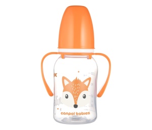 Flašica sa Ručkama 120ml Narandžasta Canpol Babies Cute Animals 11/823_ora