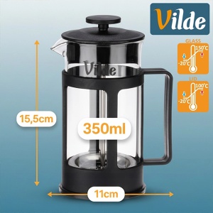Francuska presa za kafu i čaj 350ml Vilde 259426 - Img 2