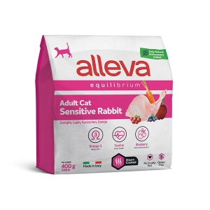 Hrana za mačke Zečetina 400gr Adult Sensitive Equilibrium Alleva ALP61041