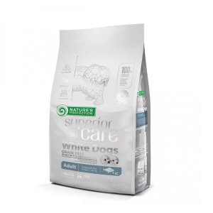 Hrana za pse 1,5kg Superior White dog Grain Free Riba Mini Natures Protection NP751205