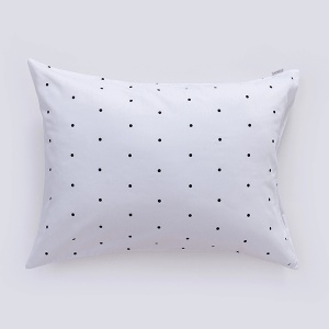 Jastučnica pamučni saten 50x70cm tufne bela crna
