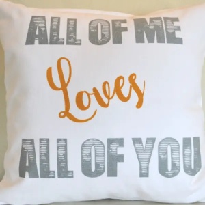 Jastuk Love beli 40x40 2066