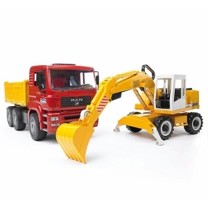 Kamion MAN sa rovokopačem Liebherr Bruder 027513