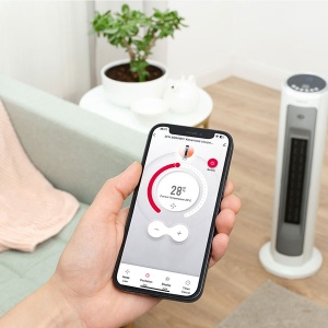 Keramička stubna grejalica Sencor SFH 8994WH PTC belo-crna 2200W - Img 3