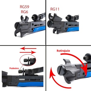 Klešta za kompresione F konektore RG6/RG59/RG11 HLT-548 - Img 2