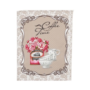 Kuhinjska krpa Coffe Time 50x70cm pamuk braon
