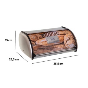 Kutija za hleb 35,5x23,5x15cm metal 5Five 151219 - Img 3