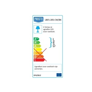 LED brodska lampa 12W Prosto LBE5-205-CW/BK - Img 3