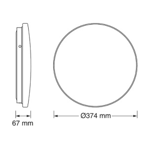 LED plafonjera sa senzorom 24W 3000K IP44 Osram 4099854647925E - Img 2