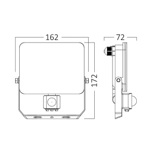 Led reflektor sa PIR senzorom CCT 30W Braytron BT60-63080 - Img 4
