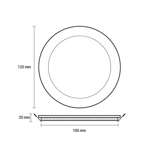 LED ugradna panel lampa 6W dnevno svetlo Prosto LUP-O-6/W - Img 2