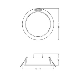 Led ugradna panel lampa 8W dnevno bela Ledvance 4058075703025 - Img 4