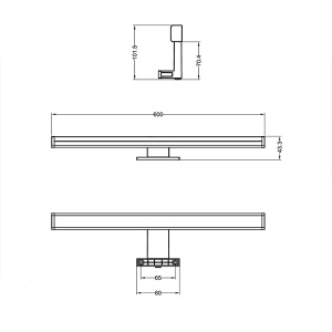 Led zidna lampa Lino 11w 3000k IP44 Trio Lighting 284116006 - Img 4