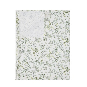 Letnji prekrivač Pique Herbal 200x220cm bela zelena