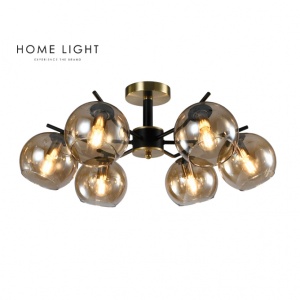 Luster Talia 31 6*E14 crna/bakar 200589