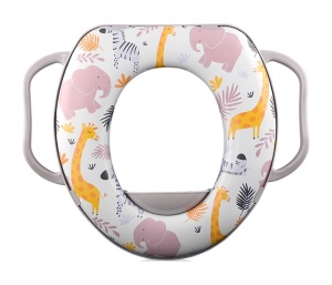 Meki Adapter za Wc Šolju sa Ručkama za Decu Sive Životinje Lorelli 10130680010