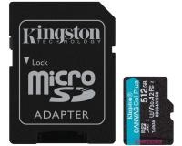 Memorijska kartica MicroSDXC 512GB Canvas Go Plus Kingston UHS-I U3 V30 A2 200MB/s sa adapterom (SDCG4/512GB)