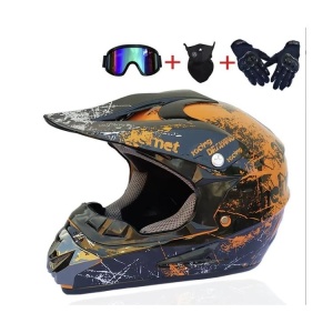 Motocross Kaciga Cross Orange L