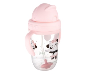 Neprosipajuća Sportska Šolja Sa Slamcicom 270ml Non-spill Roze Canpol Babies Exotic Animals 56/606_pin - Img 2