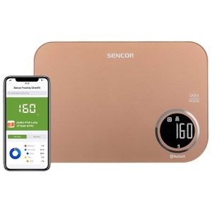 Pametna bluetooth kuhinjska vaga zlatna SKS 7076GD Sencor APA01933