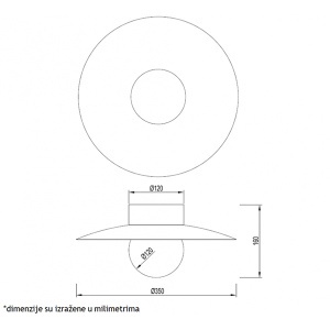 Plafonjera Vesta 535 8W 3000/4500/6000K Crna 201725 - Img 3