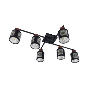 Plafonska svetiljka Delia 6XE27 crna Elmark 955DELIA6/BL