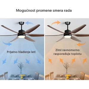 Plafonski ventilator 167cm Led svetlo Prosto CFB6623L-6/50 - Img 3