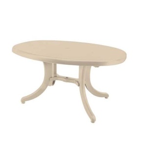 Plastični baštenski sto Orlando 140x100x72cm ovalni 17506