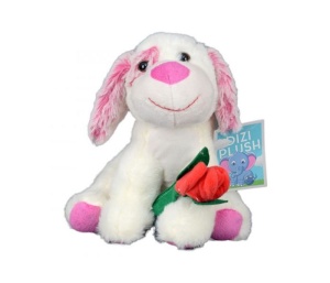 Plišana Igračka 20cm 0m+ Pas Sa Cvetom Dizi Toys 511.MQT7129-PAS-C-20