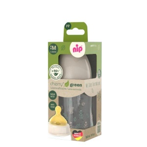 Polipropilenska flašica Green Bež 240 ml 0+ meseci Srednji protok NIP A089064