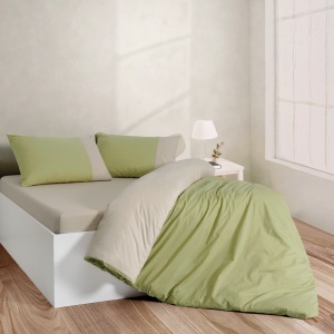Posteljina CB Simple Set Bicolor Double zelena/meri bež 025571 - Img 2
