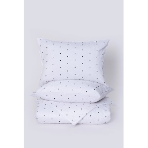 Posteljina set pamučni saten Tufna 140x200cm bela