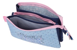 Prazna pernica sa 3 pregrade Movom Spring Vibes 22x12x5cm plava - Img 4