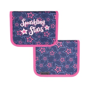 Puna dvodelna pernica Pulse Dobby Pink Stars 20x13x4cm