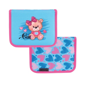 Puna dvodelna pernica Pulse Teddy 20x13x4cm